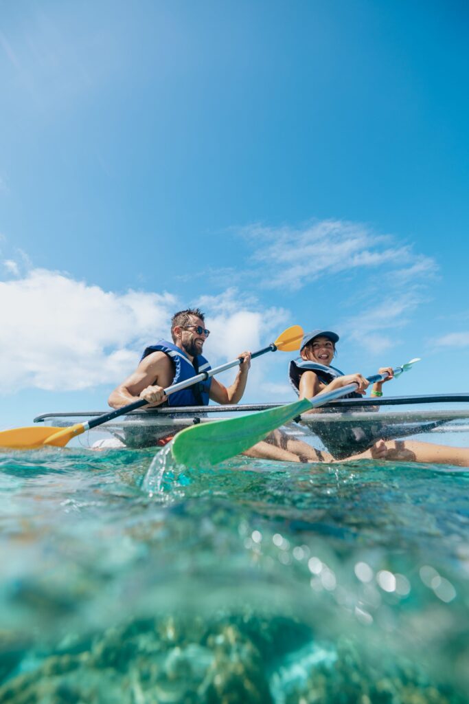Kayaking at Mystery Island